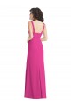 Buy Long Fuchsia Sleeveless Trumpet Low Back Semi Formal Evening Dress