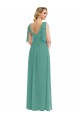 Buy Long Icelandic Silver Sleeveless A-Line V-Back Semi Formal Evening Dress
