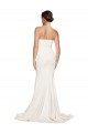 Buy Sweep Train Ivory Sleeveless Mermaid Low Back Formal Evening Dress