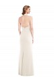Buy Long Ivory Sleeveless Trumpet Low Back Semi Formal Evening Dress