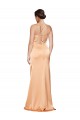 Buy Long Light Copper Sleeveless Sheath Open Back Formal Evening Dress