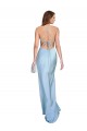 Buy Long Light Sky Blue Sleeveless Sheath Open Back Formal Evening Dress