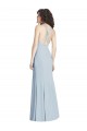 Buy Long Light Sky Blue Sleeveless Trumpet Open Back Evening Gown
