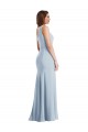 Buy Long Light Sky Blue Sleeveless Trumpet Formal Evening Dress