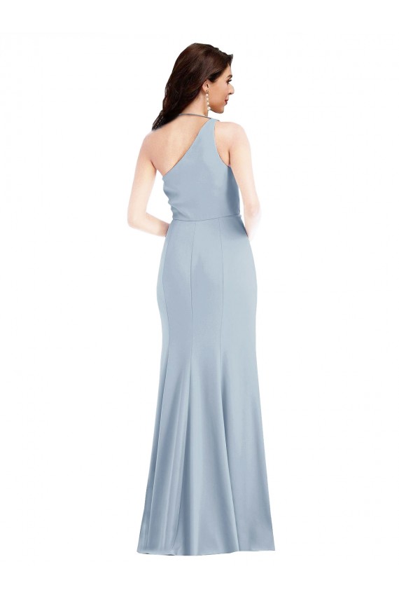 Buy Long Light Sky Blue Sleeveless Trumpet Formal Dress