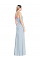 Buy Long Light Sky Blue Sleeveless Trumpet Low Back Formal Dress