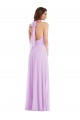 Buy Long Lilac Sleeveless A-Line Low Back Semi Formal Evening Dress