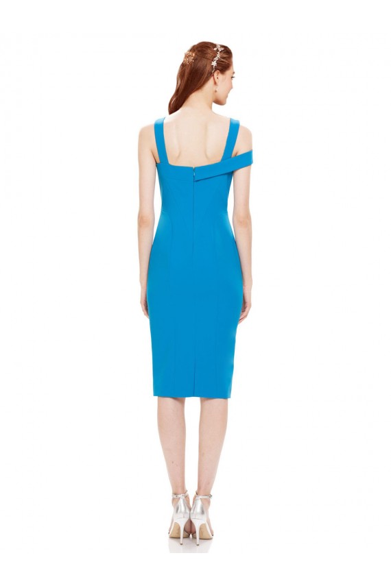 Buy Cocktail Length Sleeveless Mermaid Stretch Crepe Formal Evening Dress