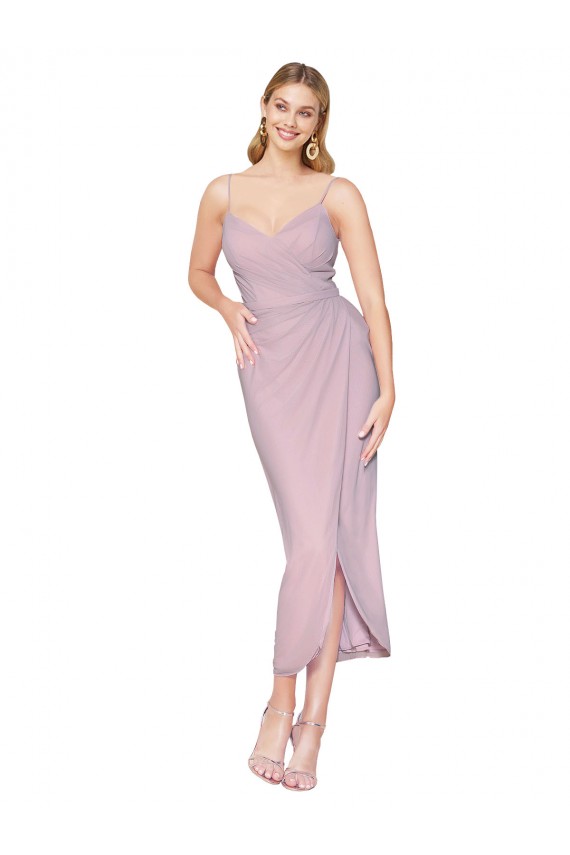 Buy Knee Length Primrose Sleeveless Mermaid V-Back High Low Evening Dress