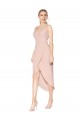 Buy Knee Length Mauve Sleeveless Mermaid V-Back High Low Evening Dress