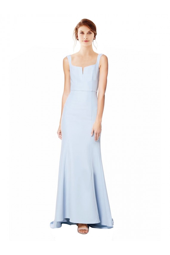 Buy Long Light Sky Blue Sleeveless Mermaid Formal Dress