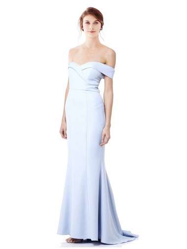 Buy Long Light Sky Blue Sleeveless Mermaid Formal Evening Dress