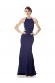 Buy Long Navy Blue Sleeveless Mermaid Evening Dress