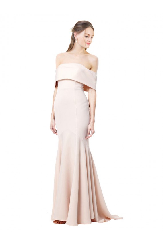 Buy Long Nude Sleeveless Mermaid Formal Evening Dress