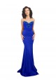 Buy Long Royal Blue Sleeveless Mermaid Low Back Formal Evening Dress