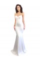Buy Long White Sleeveless Mermaid Low Back Formal Evening Dress