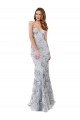Buy Long Silver Sleeveless Mermaid Open Back Formal Evening Dress