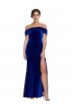 Buy Long Royal Blue Sleeveless Mermaid Side Slit Formal Evening Dress