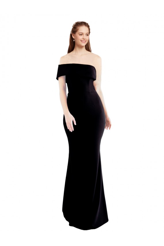 Buy Long Black Sleeveless Mermaid Keyhole Back Formal Evening Dress