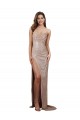 Buy Long Champagne Sleeveless Mermaid Low Back Formal Evening Dress