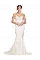 Buy Sweep Train Ivory Sleeveless Mermaid Low Back Formal Evening Dress
