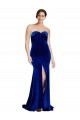 Buy Sweep Train Royal Blue Sleeveless Mermaid Low Back Formal Evening Dress