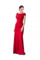 Buy Long Red Sleeveless Mermaid Stretch Crepe Formal Evening Dress
