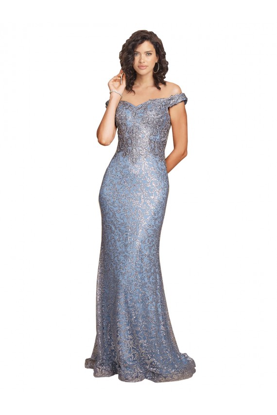 Buy Long Sleeveless Mermaid High Slit Formal Evening Dress