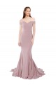 Buy Sweep Train Dusty Pink Sleeveless Mermaid Evening Dress
