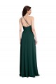 Buy Long Midnight Green Sleeveless A-Line Open Back Formal Evening Dress