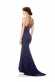 Buy Long Navy Blue Sleeveless Mermaid Evening Dress