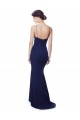 Buy Long Navy Blue Sleeveless Mermaid Open Back Formal Dress