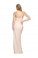 Buy Long Nude Sleeveless Sheath Low Back High Side Slit Formal Evening Dress