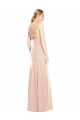 Buy Long Nude Sleeveless Trumpet Open Back Semi Formal Evening Dress