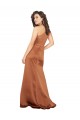Buy Long Orange Sleeveless A-Line Formal Evening Dress