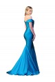 Buy Long Peacock Blue Sleeveless Mermaid Formal Evening Dress
