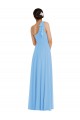Buy Long Periwinkle Sleeveless Trumpet Semi Formal Evening Dress