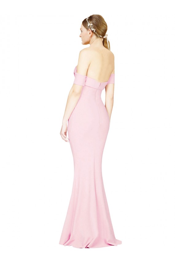 Buy Long Pink Sleeveless A-Line Low Back Formal Evening Dress