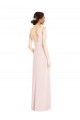 Buy Long Pink Sleeveless A-Line Low Back Black Tie Evening Dress