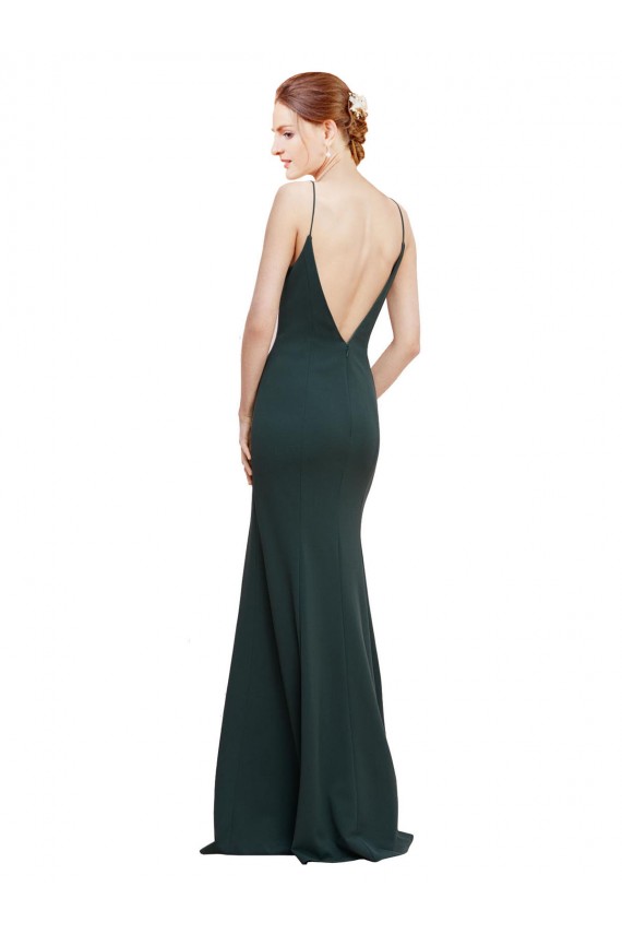 Buy Long Pink Sleeveless A-Line V-Back Formal Dress