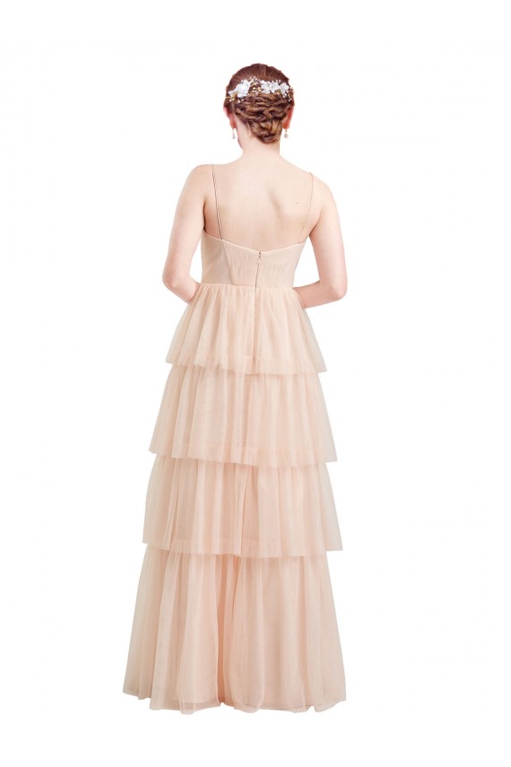 Buy Long Pink Sleeveless A-Line Semi Formal Evening Dress