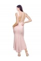 Buy Midi Length Pink Sleeveless Sheath Low Back High Low Evening Dress