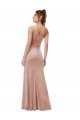 Buy Long Pink Sleeveless Sheath Front Slit Black Tie Evening Dress