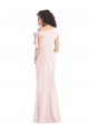 Buy Long Pink Cap Sleeves Trumpet Formal Evening Dress