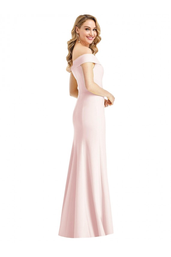 Buy Long Pink Sleeveless Trumpet Evening Dress