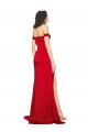 Buy Long Red Sleeveless A-Line Silky Satin Formal Evening Dress