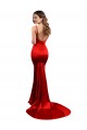 Buy Long Red Sleeveless Mermaid Low Back Evening Dress