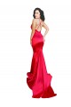 Buy Long Red Sleeveless Mermaid Low Back Formal Evening Dress