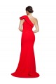 Buy Sweep Train Red Sleeveless Sheath Semi Formal Evening Dress