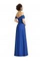 Buy Long Royal Blue Cap Sleeves A-Line Semi Formal Evening Dress
